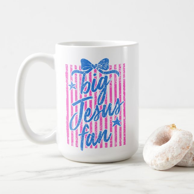 Große Jesus Fan Kaffee-Tasse Kaffeetasse (Mit Donut)