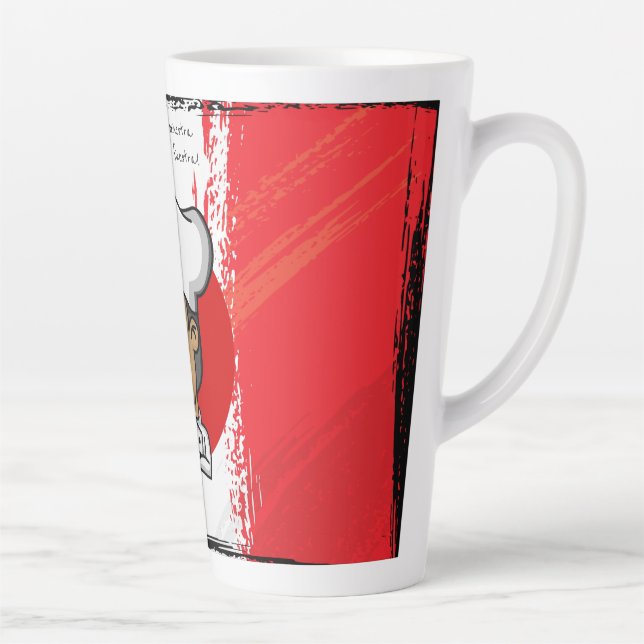 Große Kaffee-Tasse aus grauem italienischem Koch Milchtasse (Rechts)