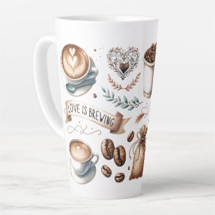 Große Kaffeetassenliebe ist am Brodeln Milchtasse