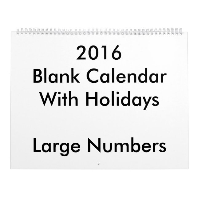 Große Kalendertage 2016 Große Anzahl Kalender (Titelbild)