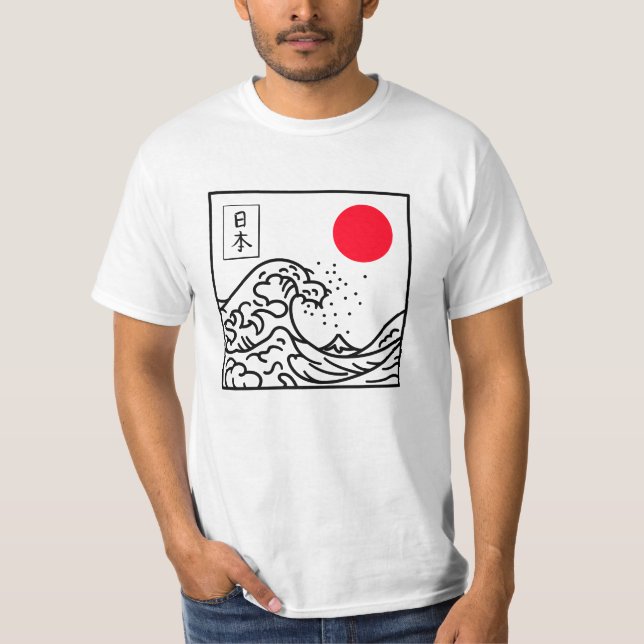 Große Kanagawa Kanji T-Shirt (Vorderseite)
