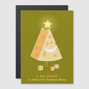 Große Käse-Magnet-Weihnachtskarte Magnetkarte