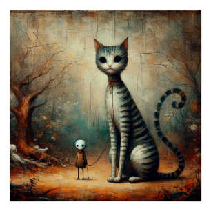 Große Katze Poster