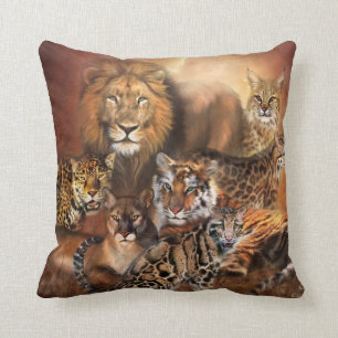 Große Katzen-Kunst-Designer-Kissen Kissen