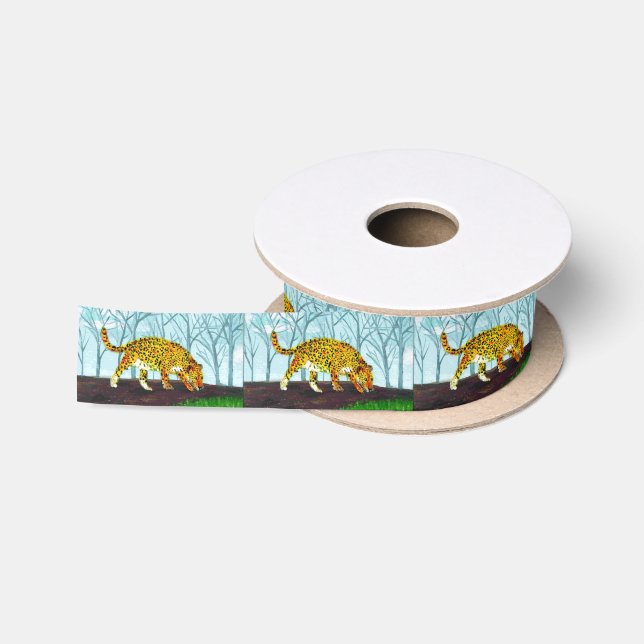 Große Katzen-Tier-Kunst Jaguars Satinband (Spule)