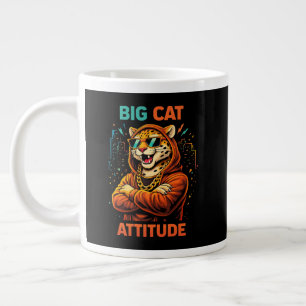 Große Katzenattitüde Jumbo-Tasse