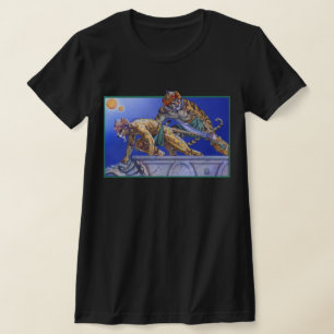 Große Katzenkrieger T-Shirt