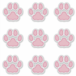 Große Katzenpaws drucken Pimk Animal Tracks Decals Aufkleber