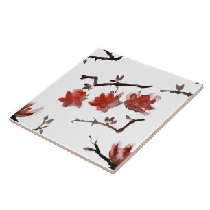 Große Keramik mit wiederholendem Blütendesign Fliese