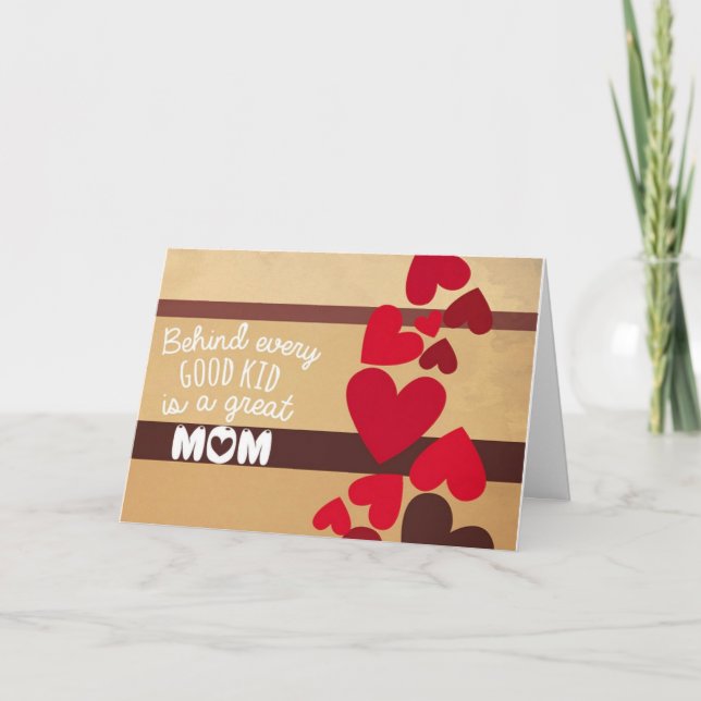 GROSSE KIND GROSSE MAMA MUTTER'S DAY CARD DANKESKARTE (Vorderseite)