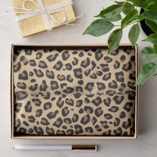 Große klassische braune und schwarze Leopardenfell Seidenpapier