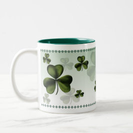 Große Kleeblatt-Tasse Zweifarbige Tasse