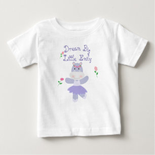 Große kleine lila Flusspferd-Traumballerina Baby T-shirt