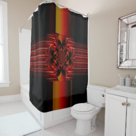 Große kleine Streifen mit Bogen Duschvorhang