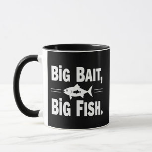 Große Köder Große Fische Lustiges Angeln Tasse