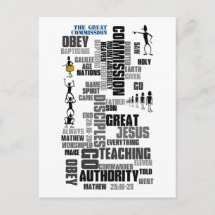 Große Kommission Mathew 28 (v1) Postkarte