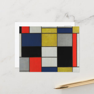 Große Komposition von Piet Mondrian Postkarte