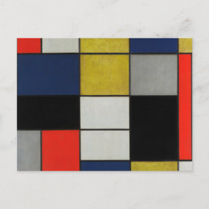 Große Komposition von Piet Mondrian Postkarte
