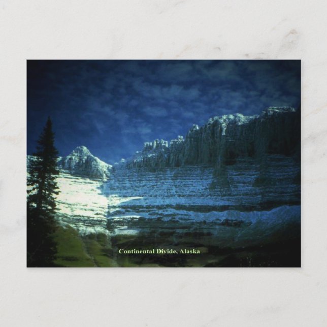 Große kontinentale Teilung in Alaska Postkarte (Vorderseite)