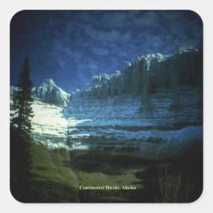Große kontinentale Teilung in Alaska Quadratischer Aufkleber
