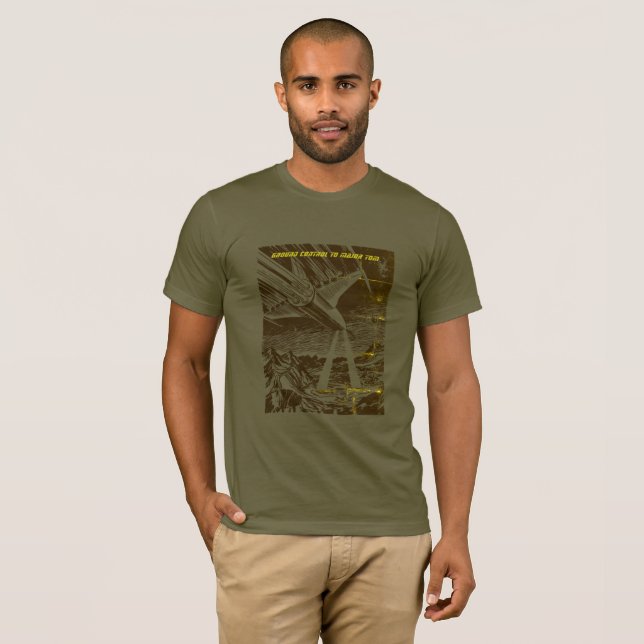 Große Kontrolle zu Major Tom - Retro-Comic T-Shirt (Vorne ganz)