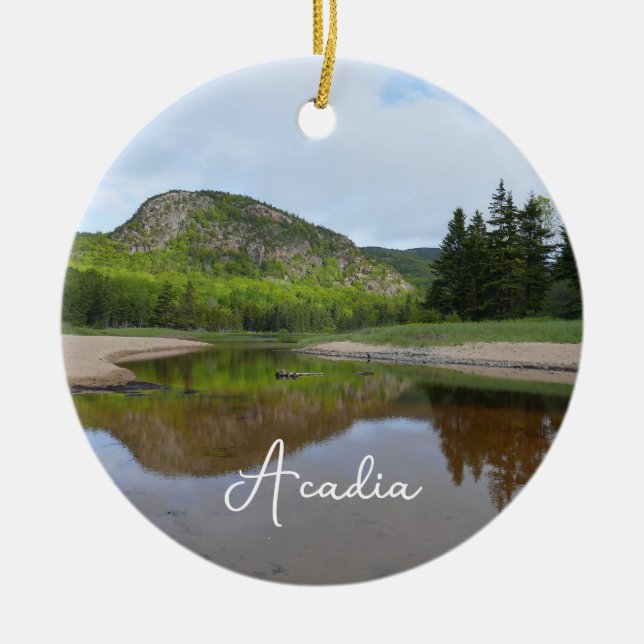 Große Kopfbesinnung am Sandstrand Keramik Ornament (Vorne)