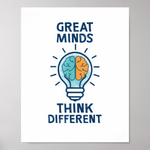 Große Köpfe denken anders Poster