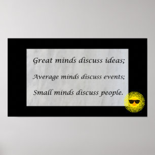 Große Köpfe diskutieren Ideen. Poster