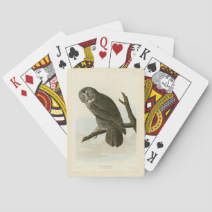 Große krummige Schale von Audubon Vögeln in Amerik Spielkarten