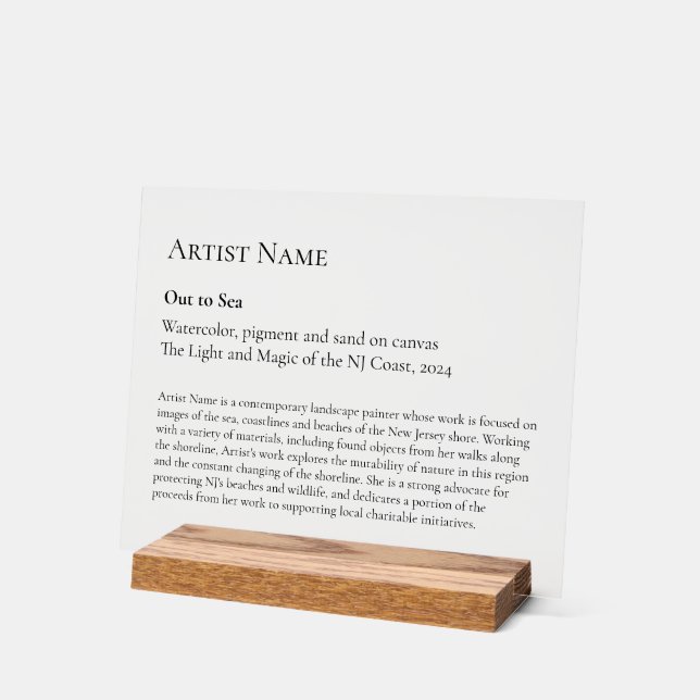 Grosse Kunstgalerie Al Porto Kunst, Dichtung und M Acrylschild (Winkel)