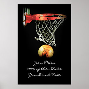 Große Kunstwerke Motivierend Zitat Basketball Post Poster