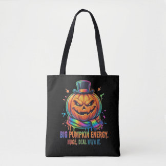 Große Kürbis-Energie Sarkastische Neon-Halloween-T
