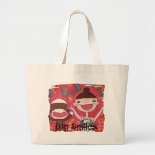 Große Lächeln-Tasche Jumbo Stoffbeutel