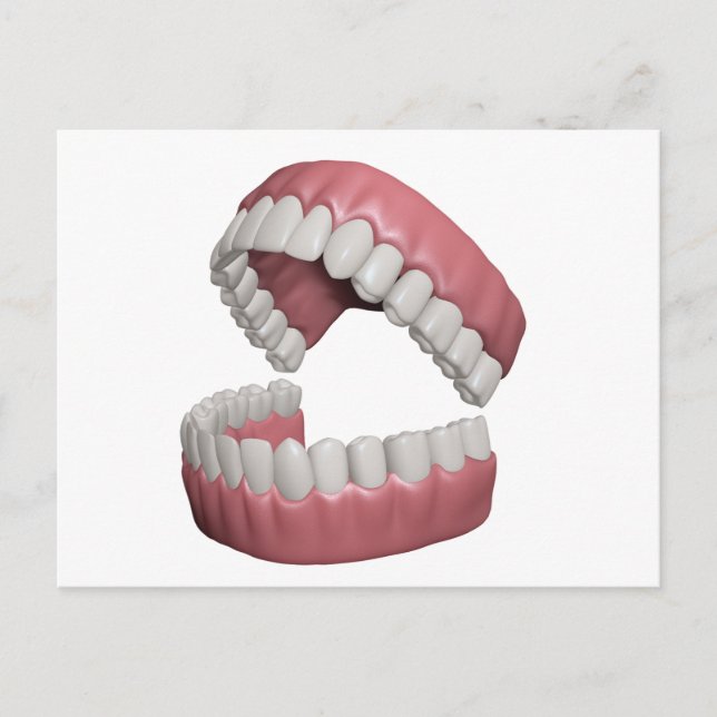 große Lächelzähne Postkarte (Vorderseite)