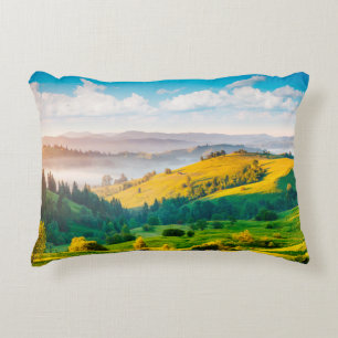 Große Landschaft im Morgenlicht. Loca Dekokissen