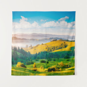 Große Landschaft im Morgenlicht. Loca Wandteppich