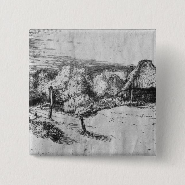 Große Landschaft mit einem Turm, c.1650 Button (Vorderseite)
