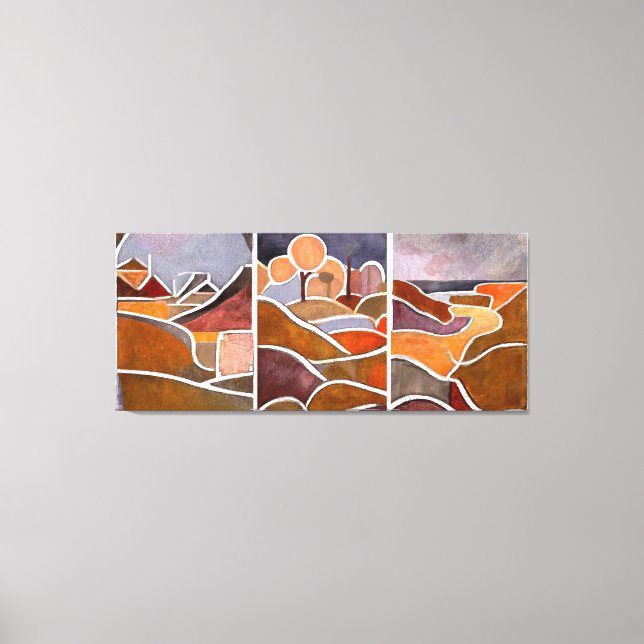 Große Landschaft Triptych Leinwanddruck (Vorderseite)