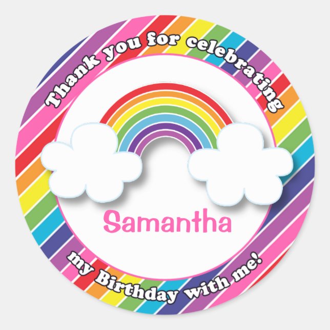 Große Last Minute Kinder Party Danke Geschenkideen Runder Aufkleber (Vorderseite)