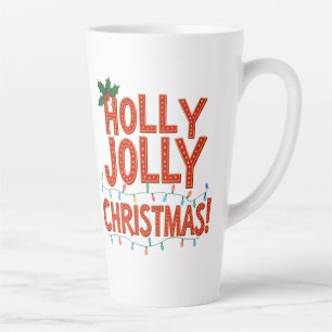 Große Latte Tasse, 17oz - Holly Jolly Christmas Ed Milchtasse