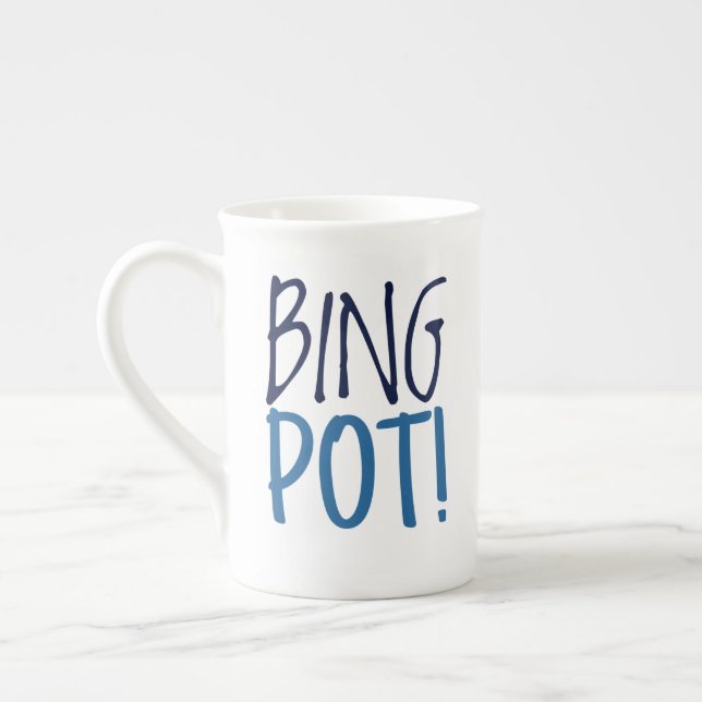Große Latte-Tasse - Bing Pot! Prozellantasse (Links)
