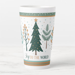 Große Latte-Tasse mit Weihnachtsbäumen minimalisti Milchtasse