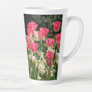 Große Latte Tasse Rosa Tulissen