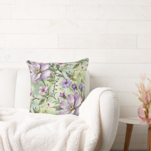 Große Lavendel-Blume auf Mint Kissen