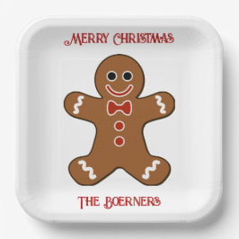 Große Lebkuchen Mann Kekse Weihnachten Pappteller