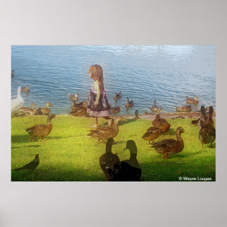 Große Leinwand-Ente-Girl-Poster Poster