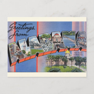 Große Letter Gruß von Alabama Postcard Postkarte