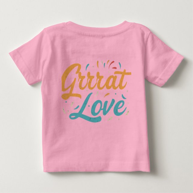 Große Liebe Baby T-shirt (Rückseite)
