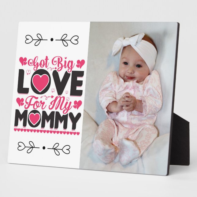 Große Liebe für meine Mommy Plaque got Fotoplatte (Seite)