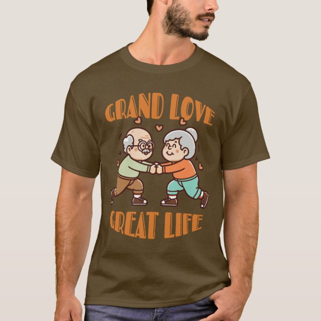 Große Liebe Großeltern Tag T-Shirt (Vorderseite)